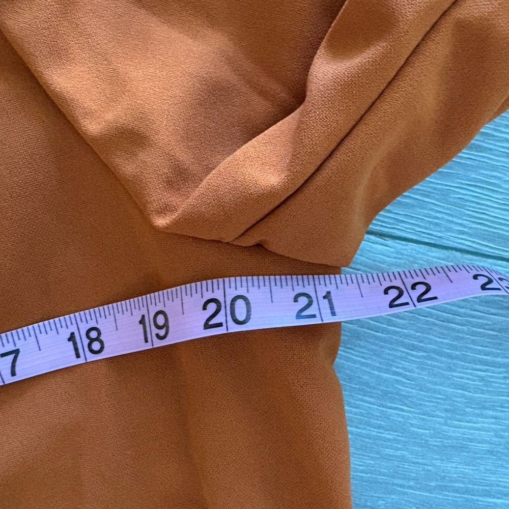NWT Womens Burnt Orange 2-Piece Slim Fit Suit Blazer & Pants Size L - Picture 8 of 16